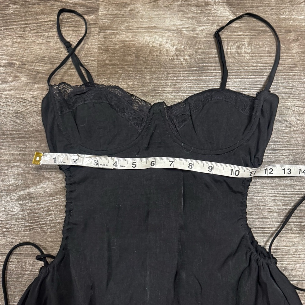 Princess Polly Hazel Cut Out Mini Dress Black Size 6 - Picture 5 of 9